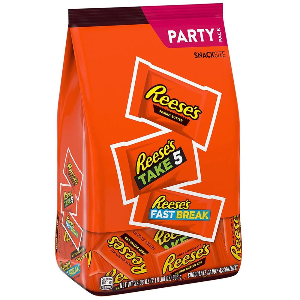 Reeses Chocolate Peanut Butter Assortment Snack Party Pack for $8.60