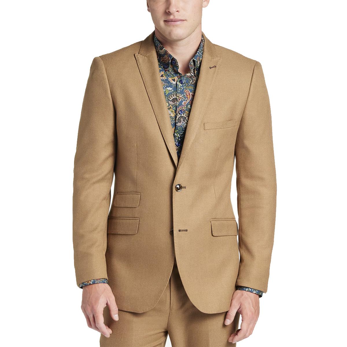 Paisley and Gray Slim Fit Peak Lapel Suit Jacket Deals
