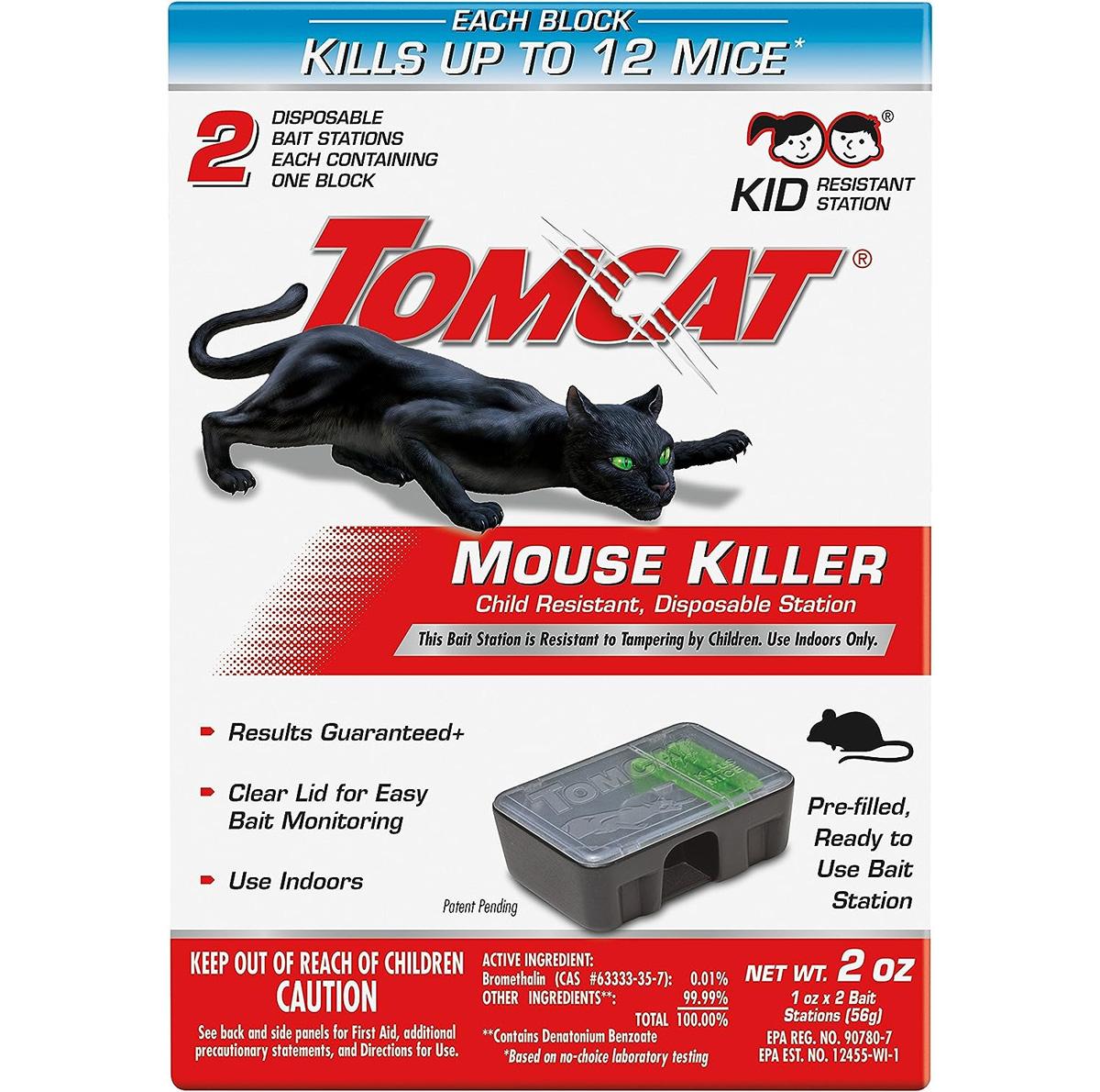 Tomcat Mouse Killer Disposable Ready-To-Use Bait Stations 2 Pack for $3.90