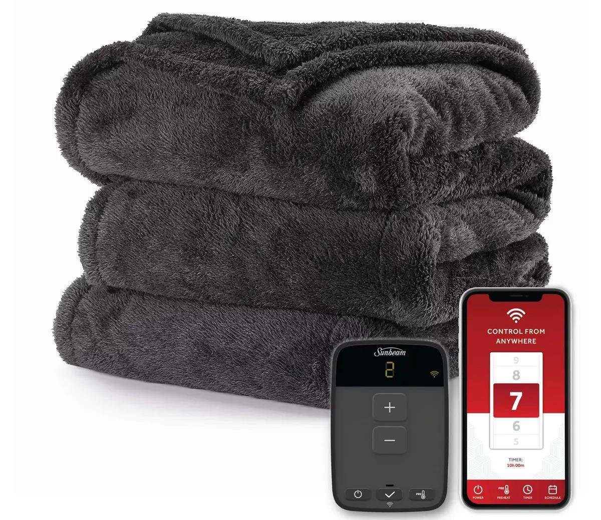 Sunbeam Connected WiFi Heated Electric Blanket for $16.60