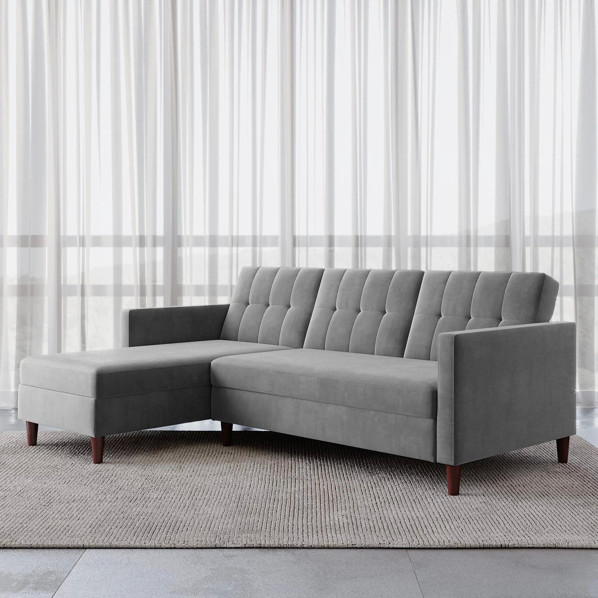 DHP Hartford Storage Reversible Sectional Futon with Chaise for $268 Shipped