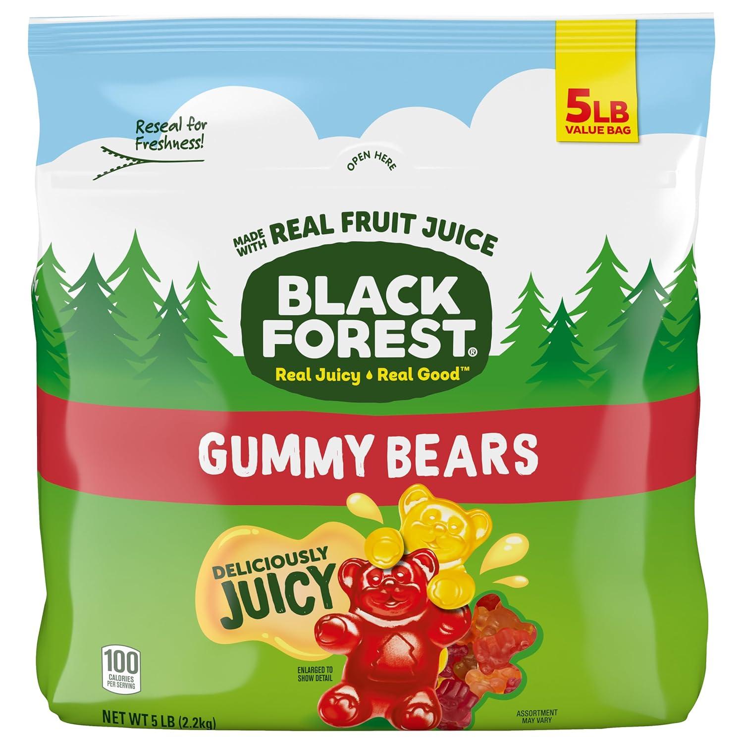 Black Forest Gummy Bears Candy 5Lbs Bag for $10.21