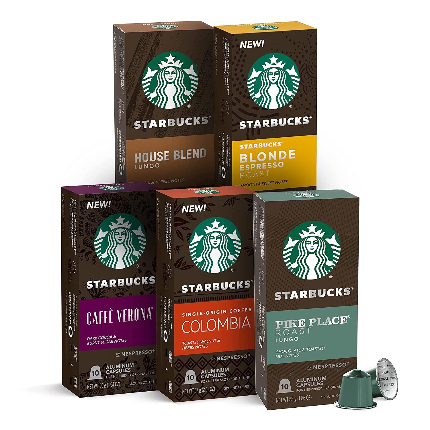Nespresso Starbucks Capsules OriginalLine Pods 50 Pack for $24.04
