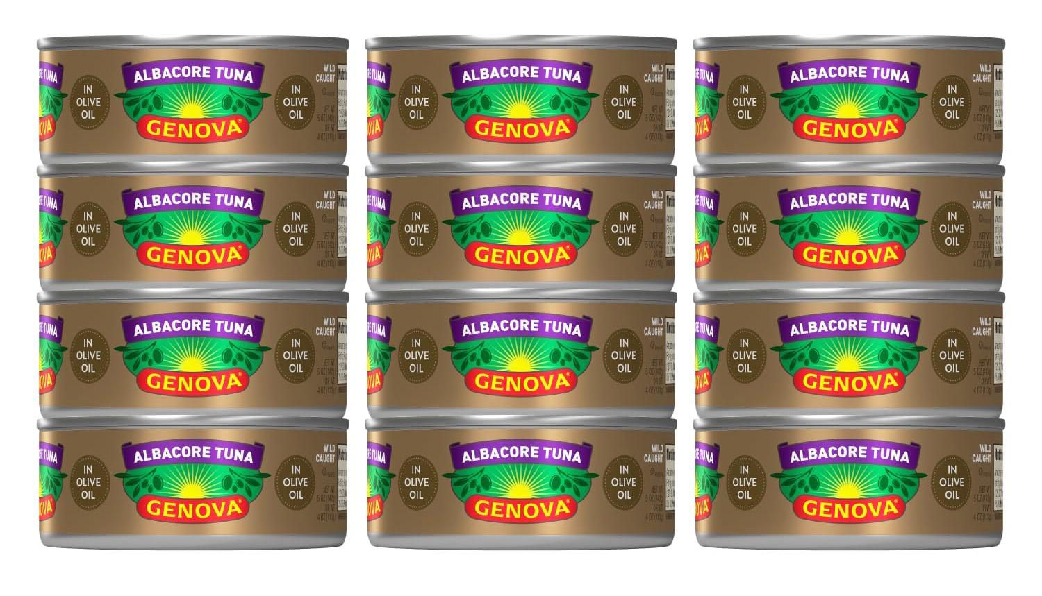 Genova Premium Wild Caught Albacore Solid White Tuna 12 Pack for $19.48