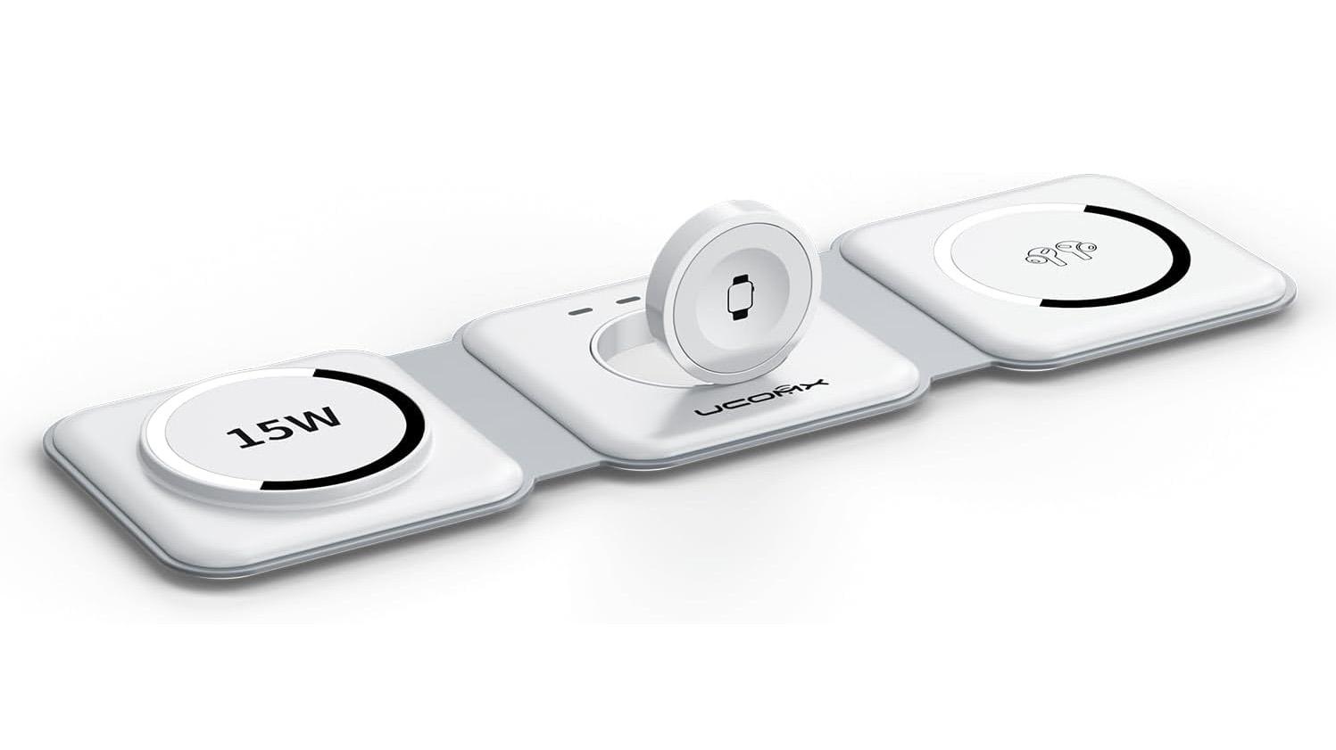 Apple iPhone Airpods AppleWatch 15W Magnetic 3-in-1 Wireless Charger $19.99 Shipped