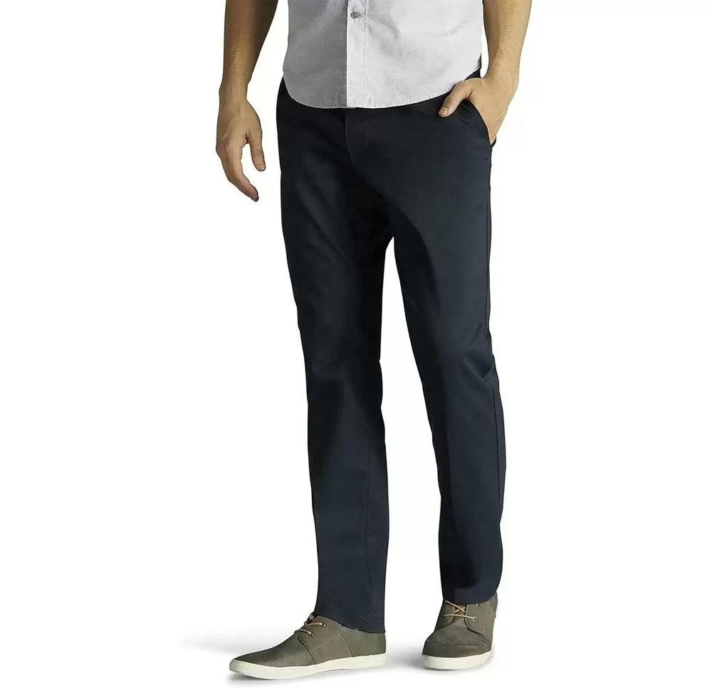 Lee Mens Extreme Motion Flat Front Slim Straight Pant Deals