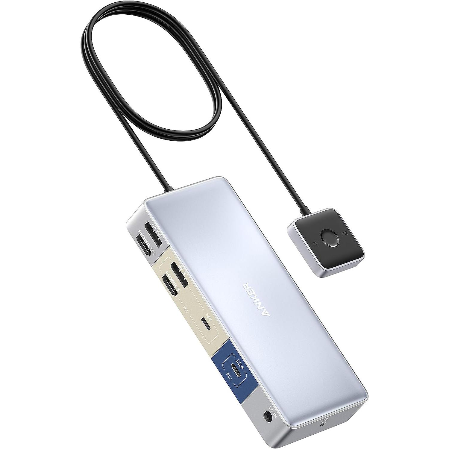 Anker Docking Station KVM Switch for a Desktop PC and a Laptop for $96.99 Shipped