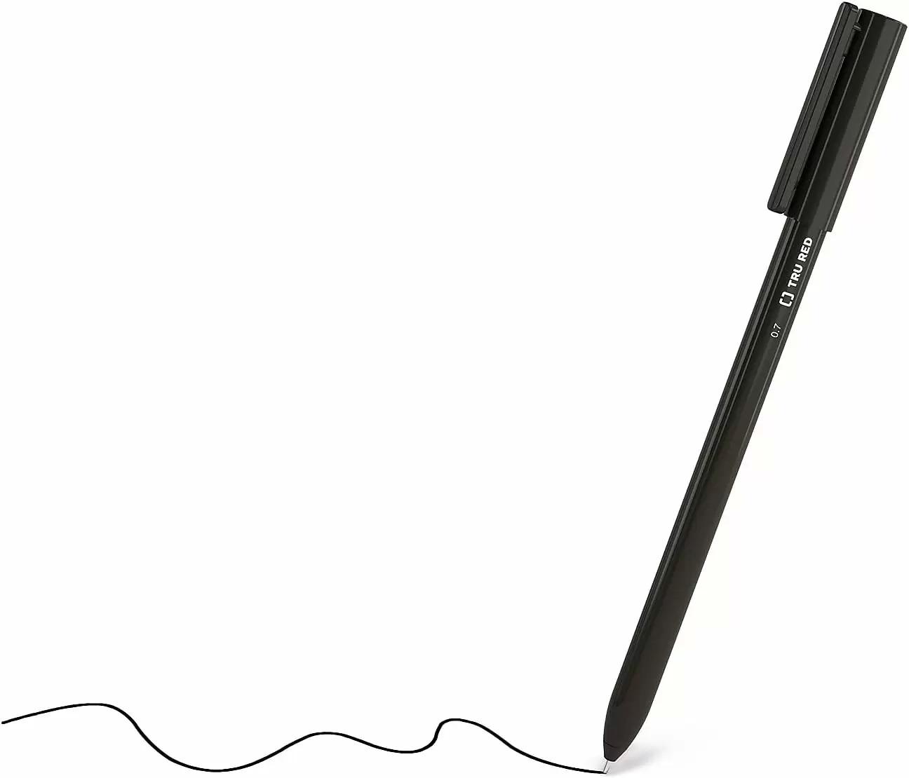 TRU RED Ballpoint Gripped Medium Point 1mm Retractable Pens 12 Pack for $1 Shipped