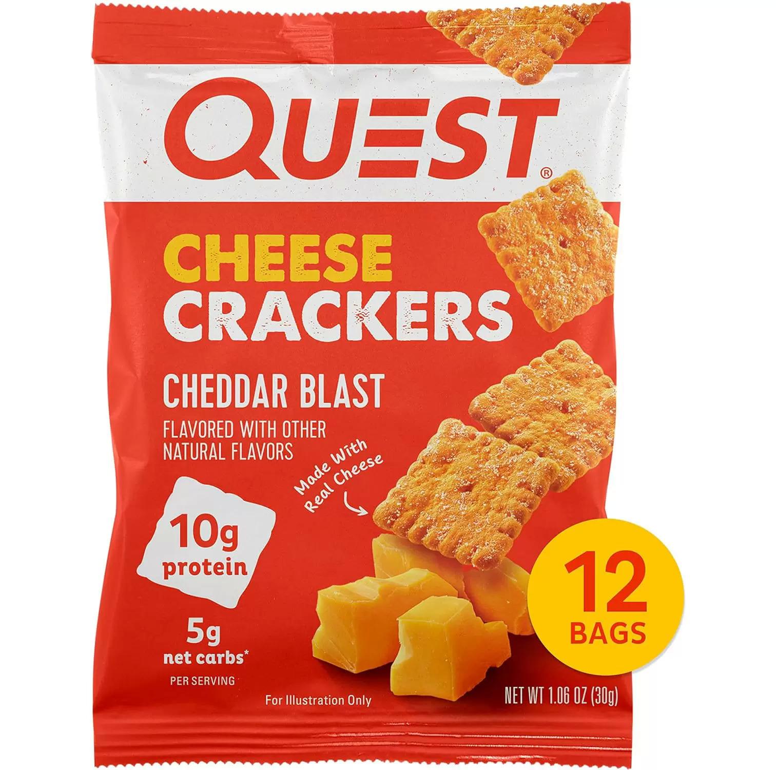 Quest Cheese Crackers Cheddar Blast 12 Pack for $13.56