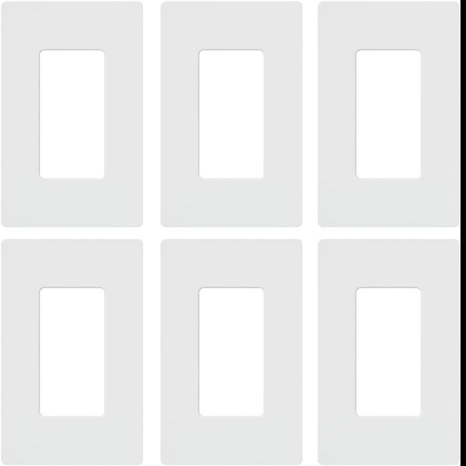 Lutron Claro 1 Gang Decorator Rocker Wallplate 6 Pack for $7.88