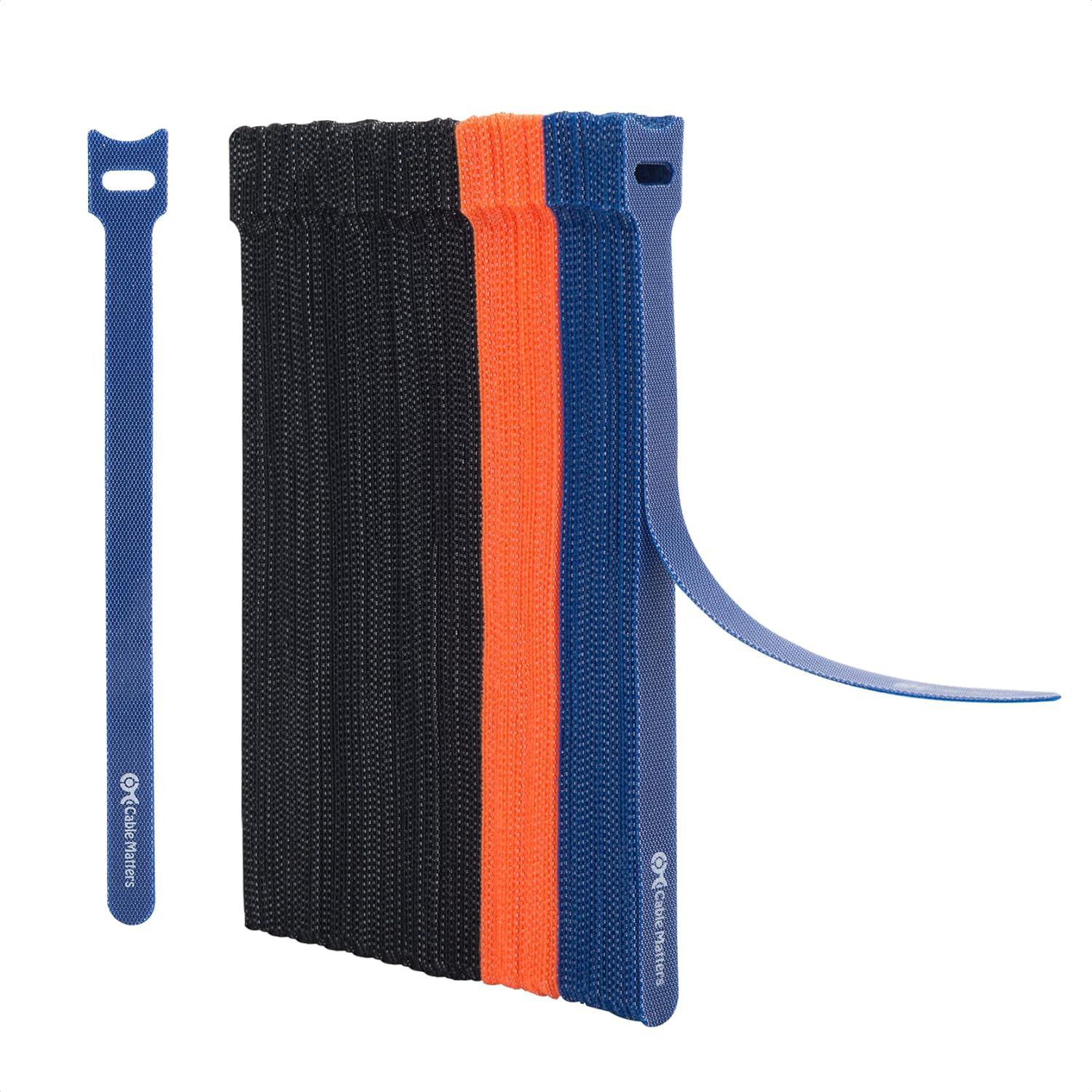 Cable Matters Hook-and-Loop Reusable Cable Ties 100 Pack for $6.49