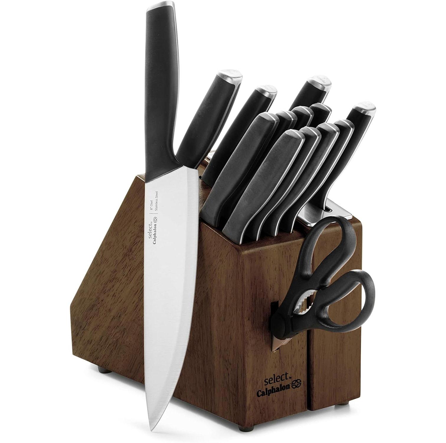 Select by Calphalon Self-Sharpening Knife Set with Block for $79.99 Shipped