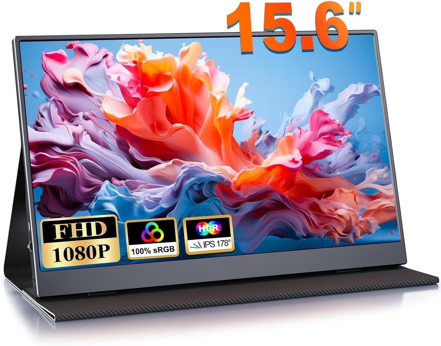 15.6in Portable 1080p FHD Travel Laptop Monitor for $39.99 Shipped