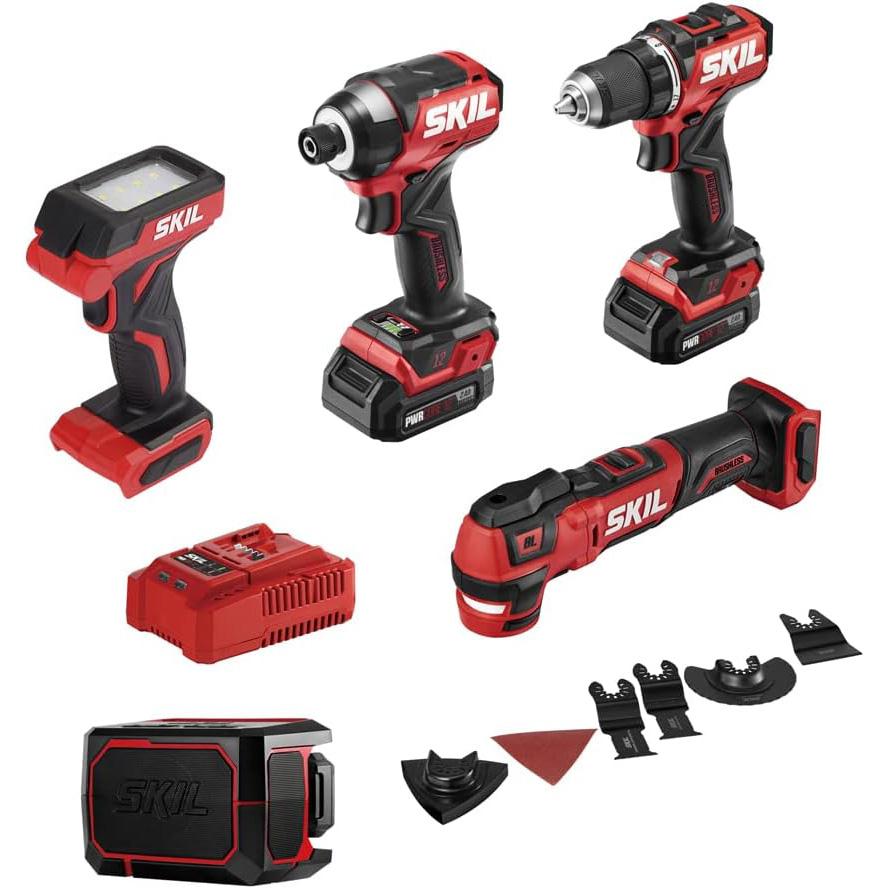 SKIL PWR CORE 12 12v Brushless 5-Tool Compact Combo Kit for $129 Shipped