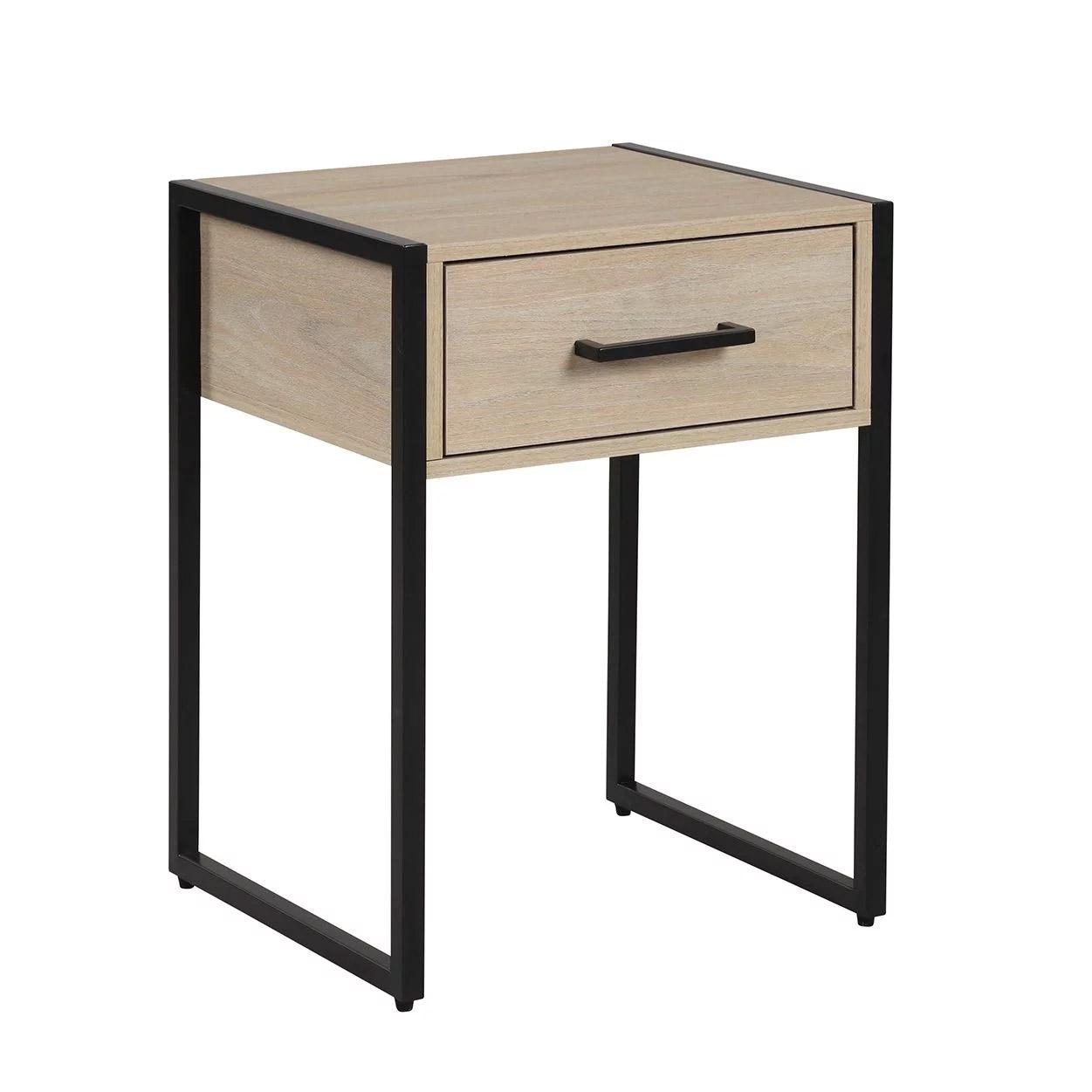 Mainstays 1-Drawer Industrial Bedroom Nightstand for $29