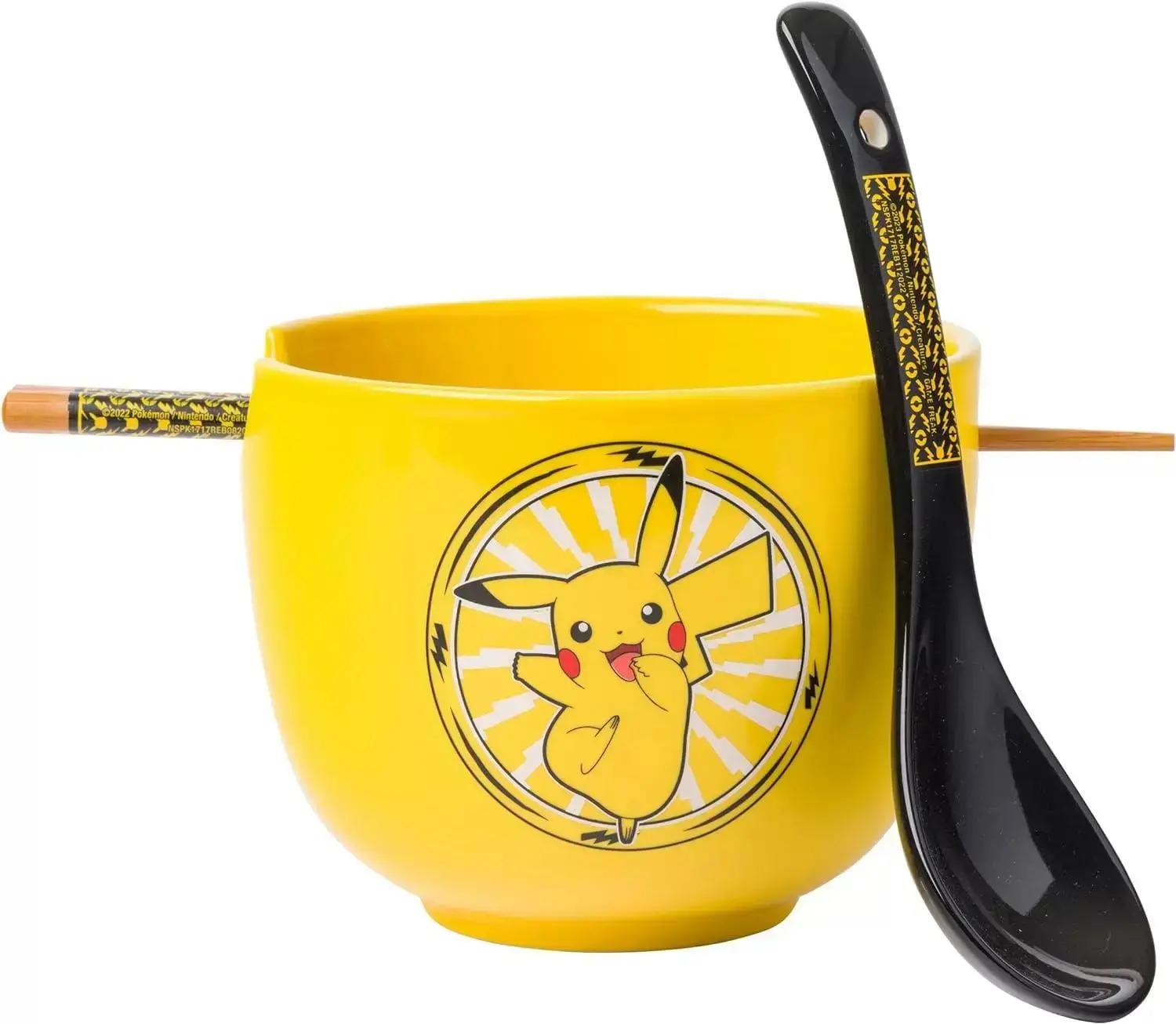 Pokemon Pikachu Silver Buffalo Electric Ceramic Ramen Noodle Rice Bowl for $9.98
