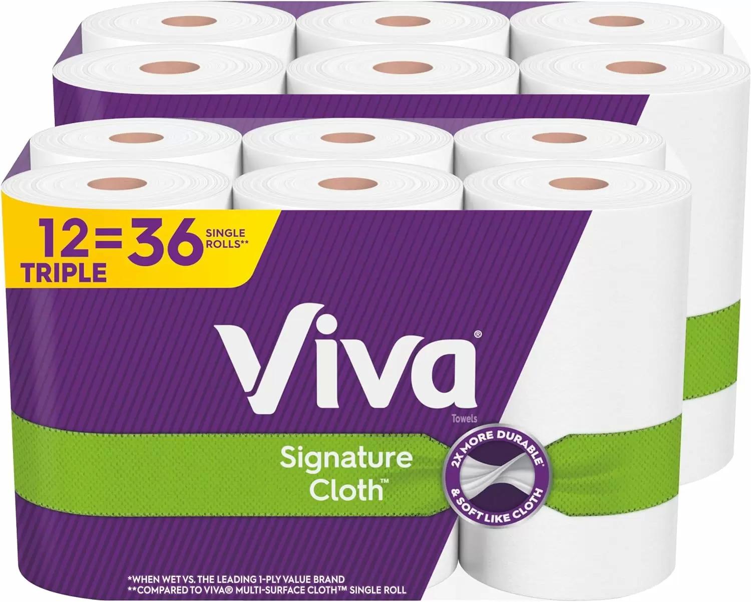 Viva Signature Cloth Paper Towels 12 Pack $19.75