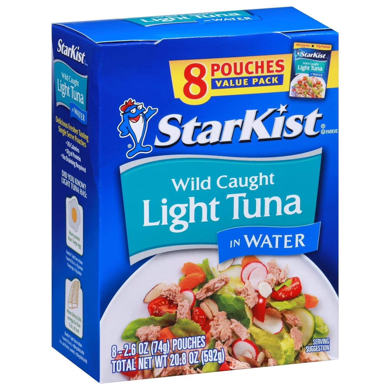 StarKist Chunk Light Tuna in Water 8 Pack for $6.53