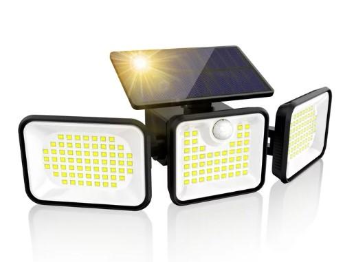 Nexpure 180 LED Solar Outdoor Motion Sensor Flood Light for $9.99
