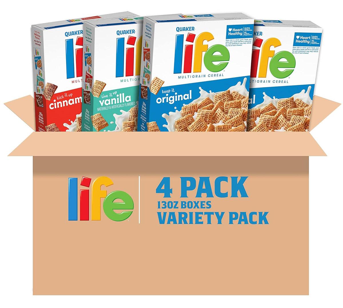Quaker Life Breakfast Cereal 4 Pack for $7.31