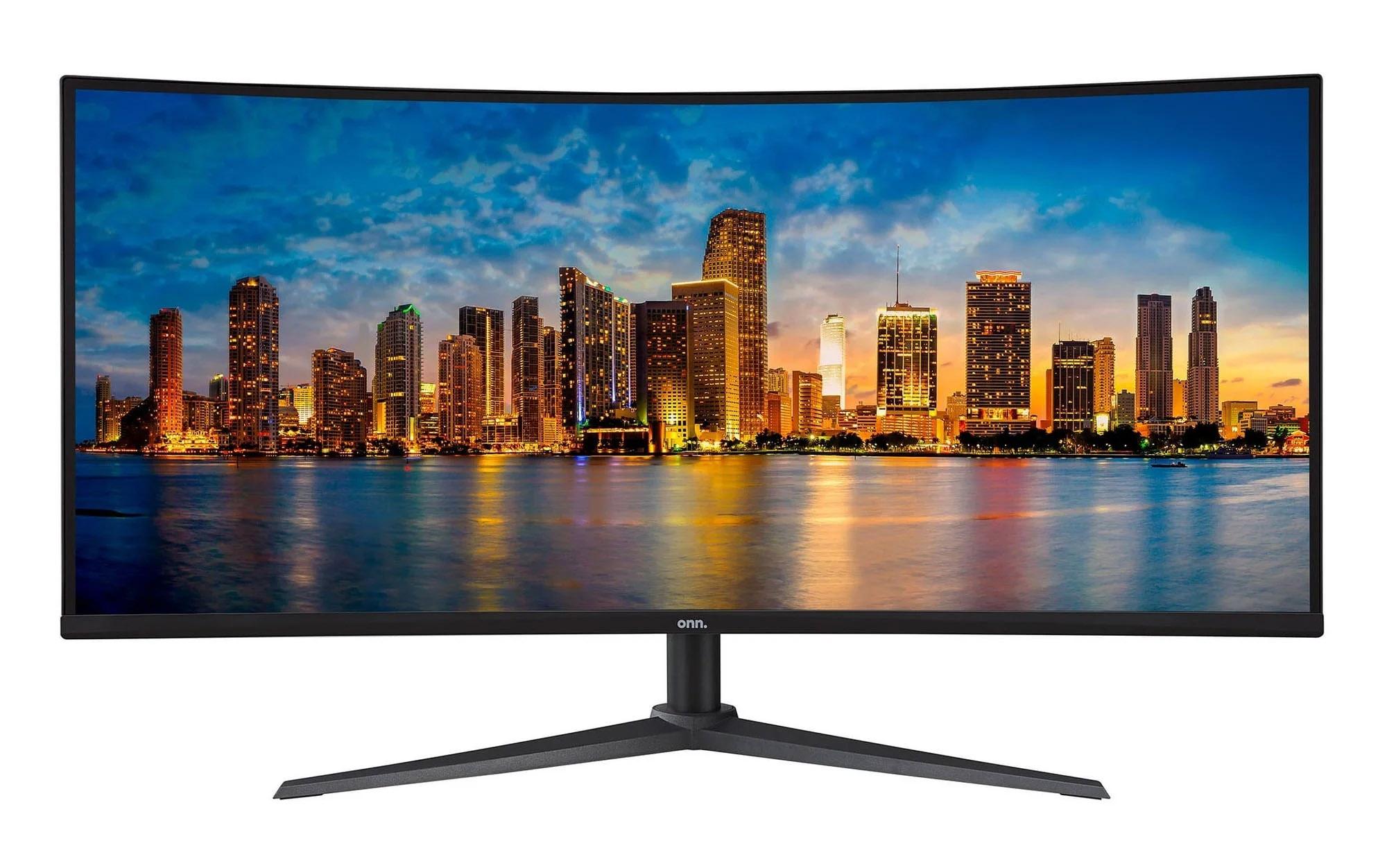 34in onn Curved Ultrawide WQHD Office Monitor for $165 Shipped