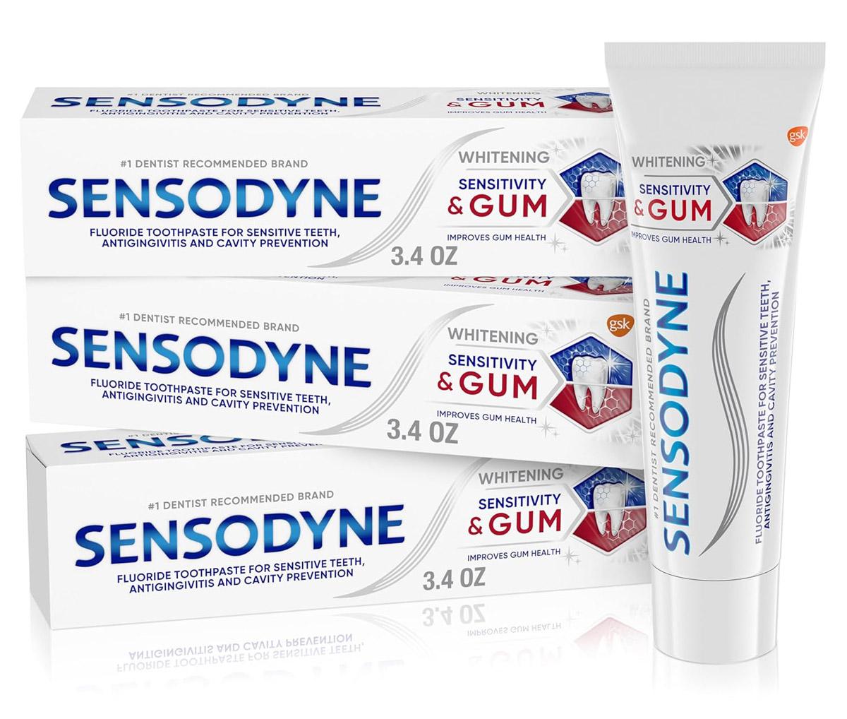 Sensodyne Sensitivity and Gum Whitening Toothpaste 3 Pack for $10.50