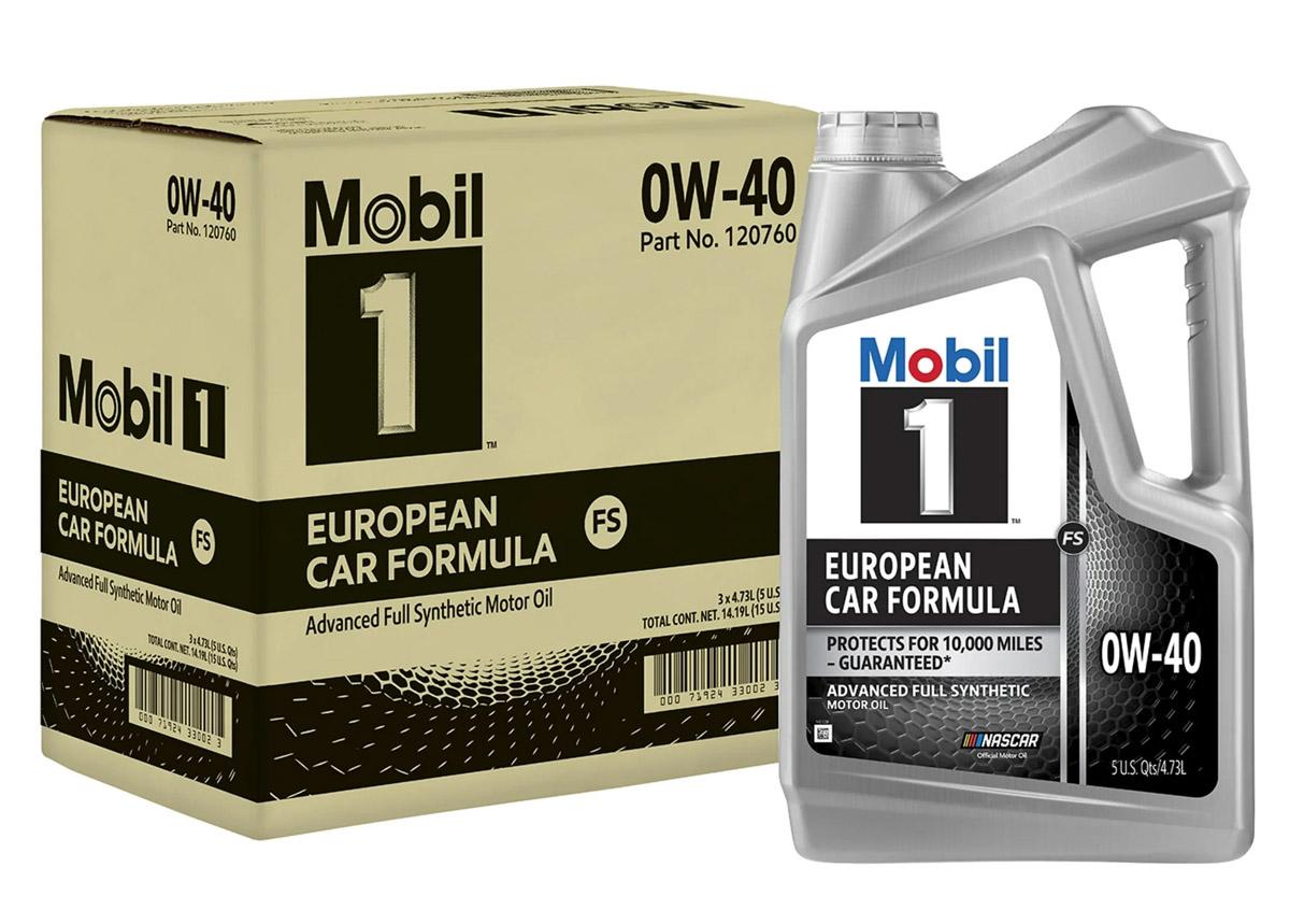Mobil 1 FS European Car Formula Full Synthetic Motor Oil 0W-40 15Q for $63.88 Shipped