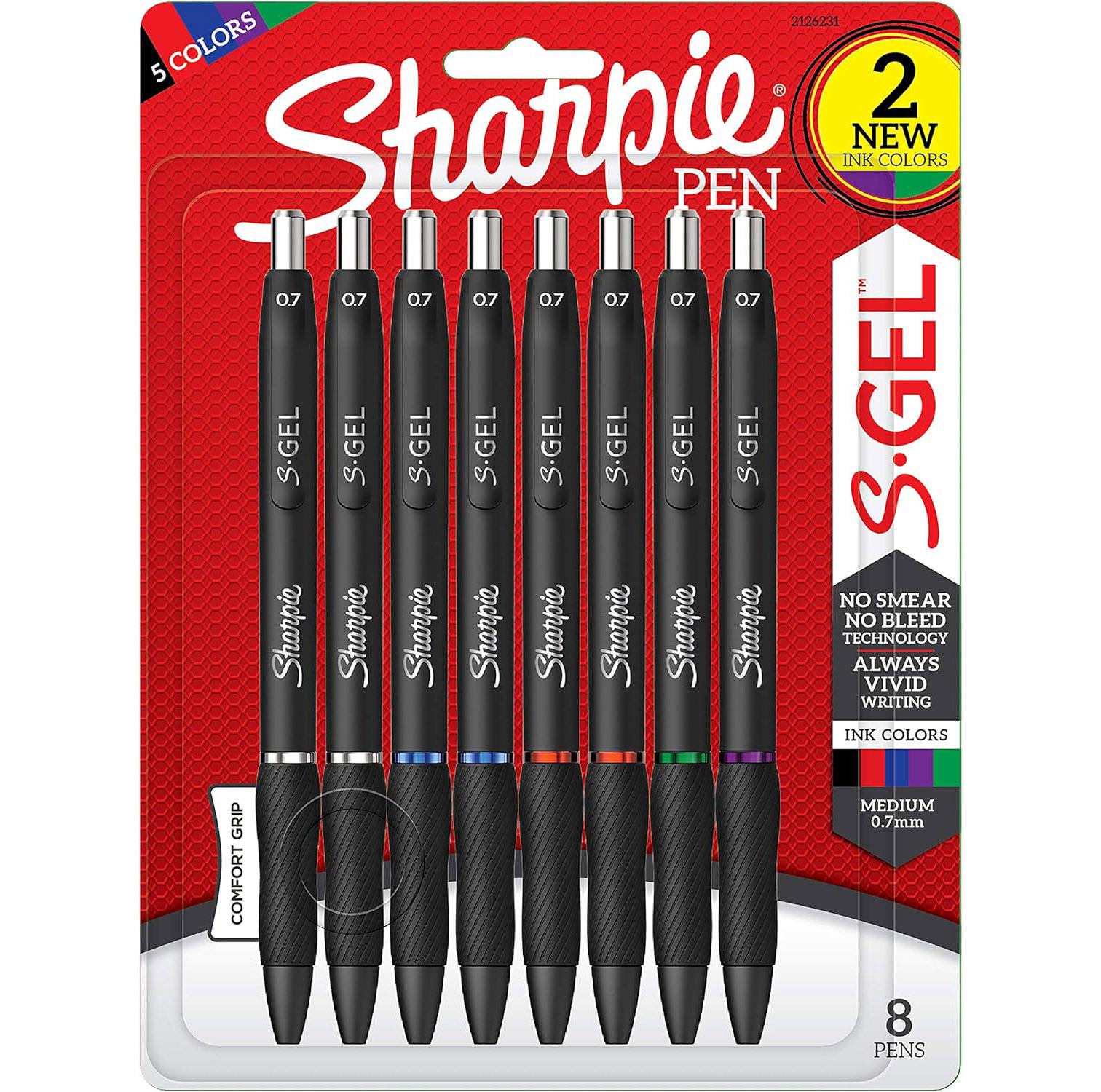 Sharpie 0.7mm Medium Point S-Gel Pens 8 Pack for $4.44