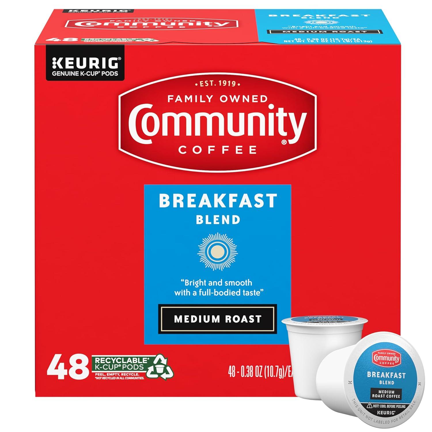 Keurig K-Cup Community Coffee Pods Breakfast Blend 48 Pack for $12.58