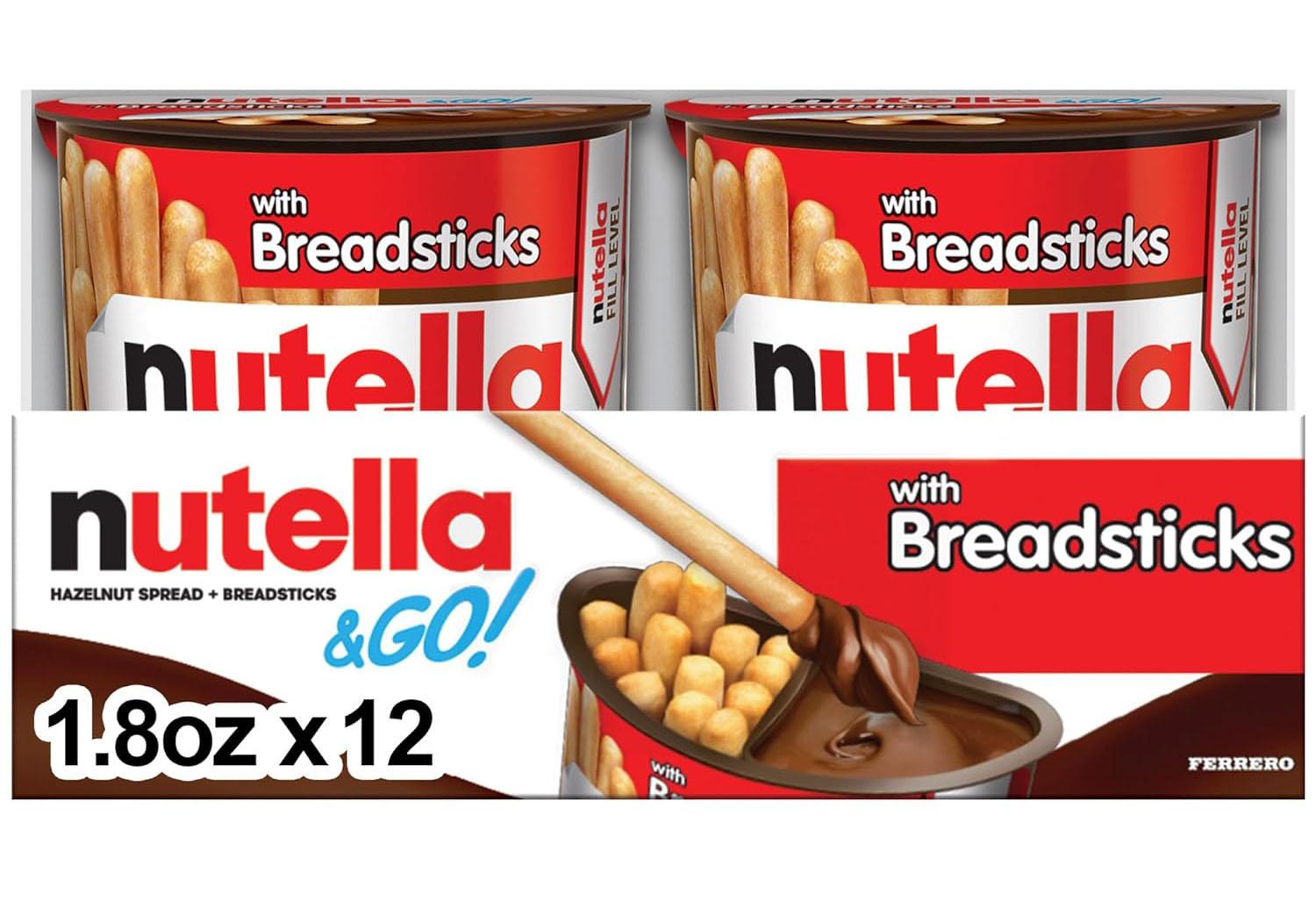 Nutella and Go Cocoa Spread and Breadsticks 12 Pack $7.30