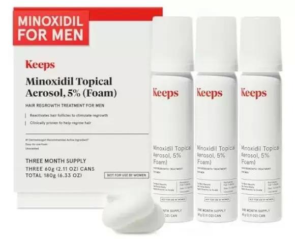 Keeps Minoxidil Hair Growth 3 Month Supply for $16.99