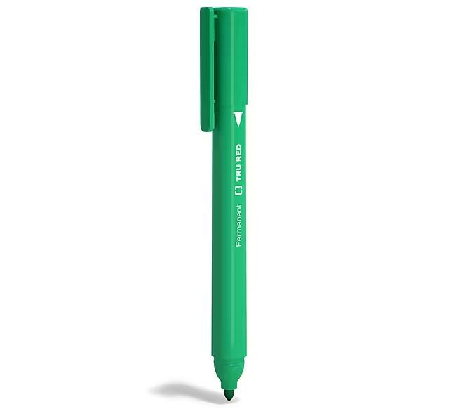 TRU RED Green Pen Permanent Markers 12 Pack for $1.27