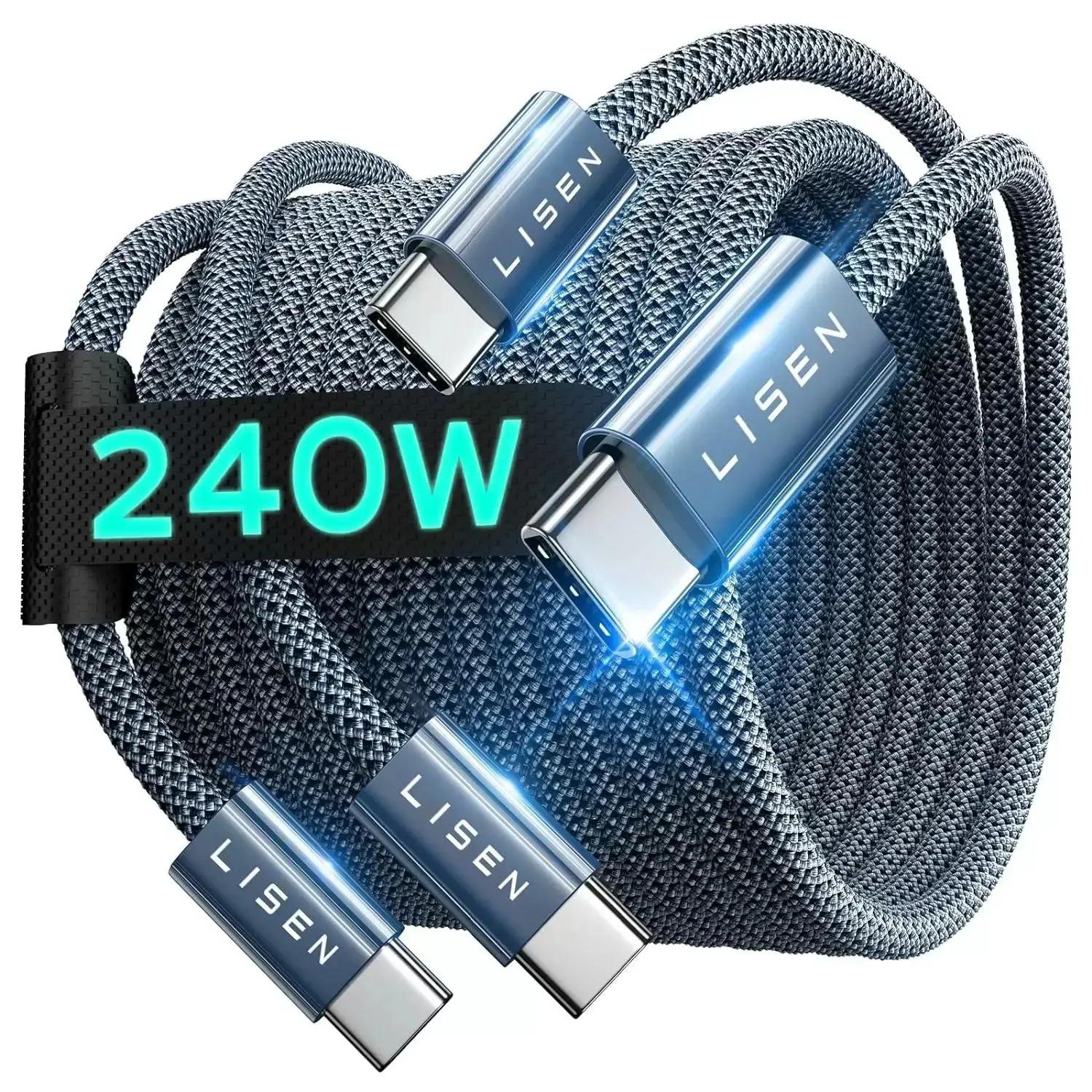 Lisen 240w USB-C Cables 2-Pack for $5.59