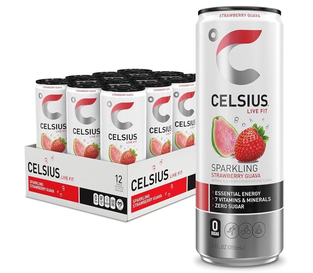 Celsius Sparkling Strawberry Guava Energy Drink 12 Pack for $15.05