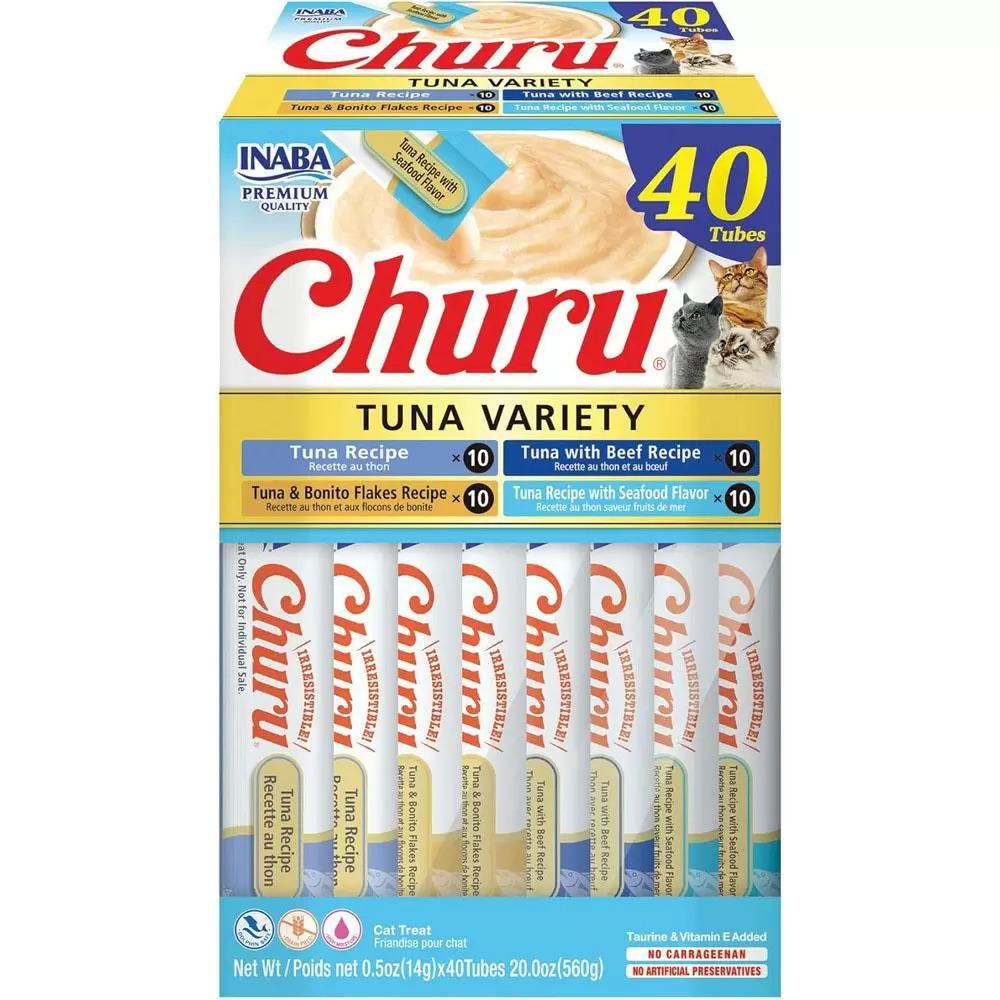 Inaba Churu Cat Treats Tuna Variety 80 Tubes for $25.48