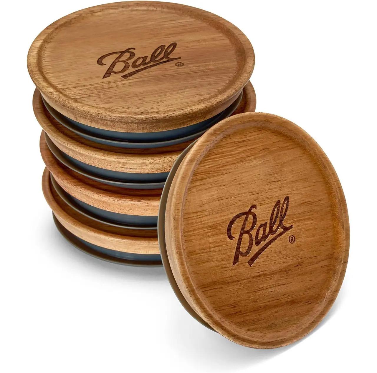 Ball Jar Wide Mouth Wooden Storage Lids for $5.89