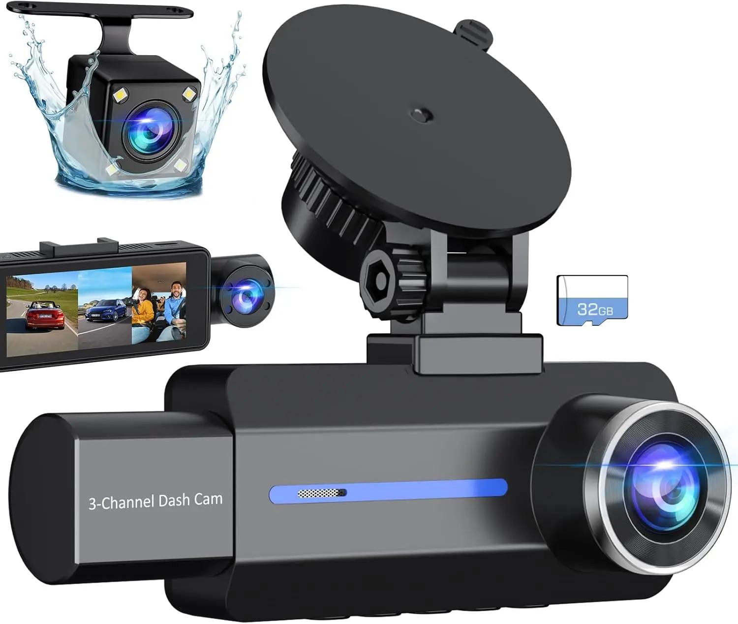 Baeasu 3 Channel 2.5K Dash Cam for $34.99 Shipped