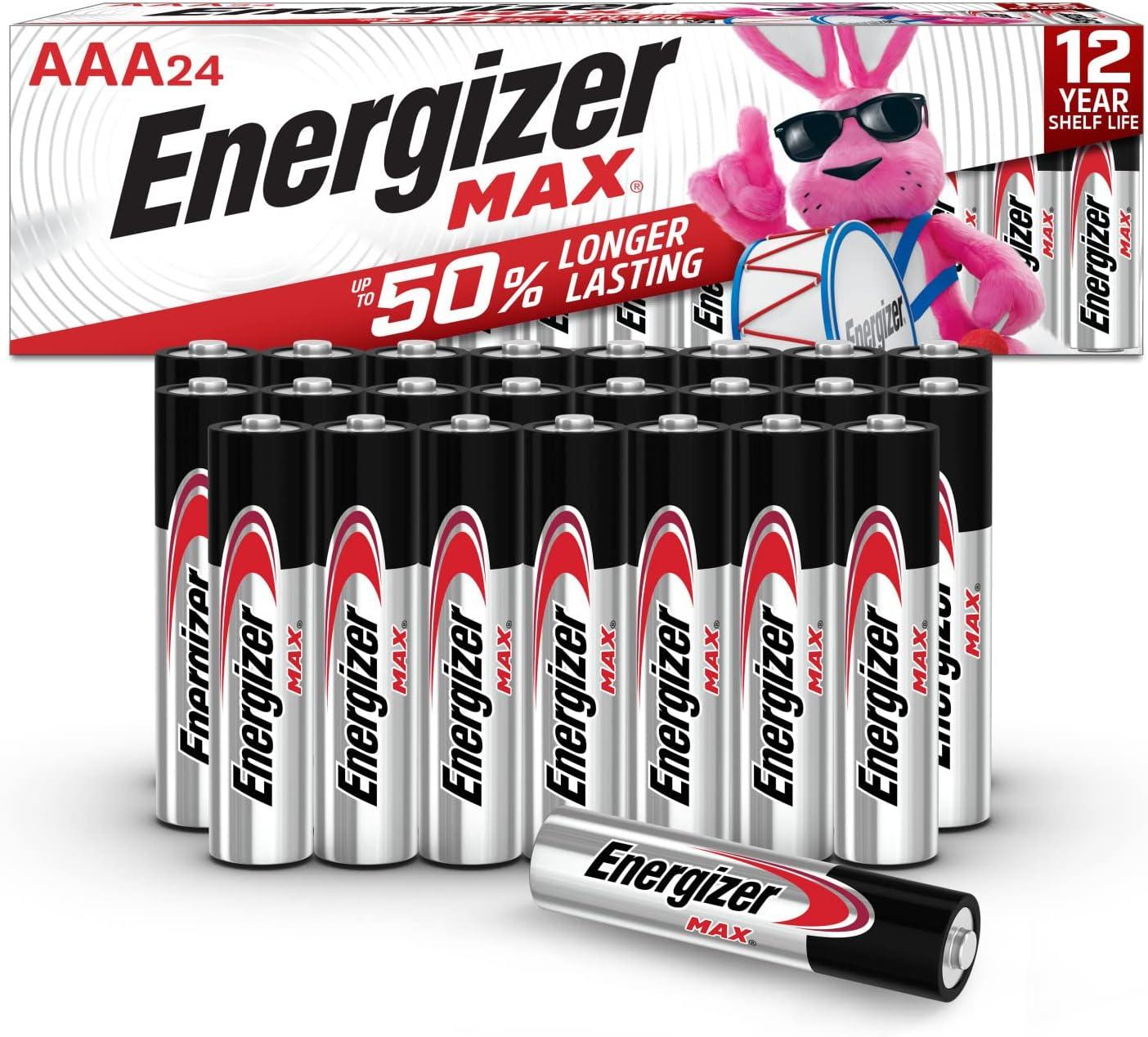 Energizer AAA Max Alkaline Batteries 24 Pack for $9.09
